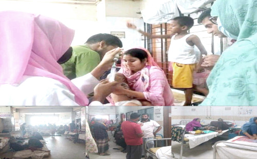 তীব্র দাবদাহে সারাদেশের মতো অতিষ্ঠ হয়ে উঠেছে নওগাঁর জনজীবন