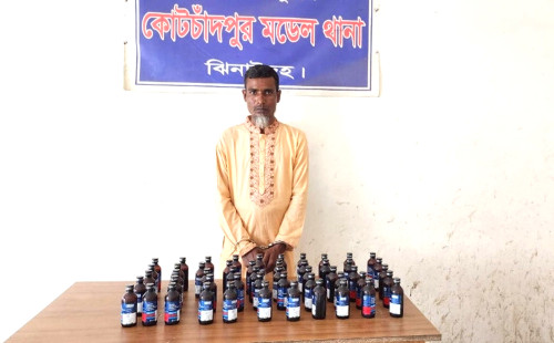 ঝিনাইদহে ফেনসিডিলসহ মাদক কারবারি আটক 
