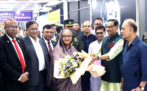 দিল্লি থেকে দেশে ফিরলেন প্রধানমন্ত্রী শেখ হাসিনা 