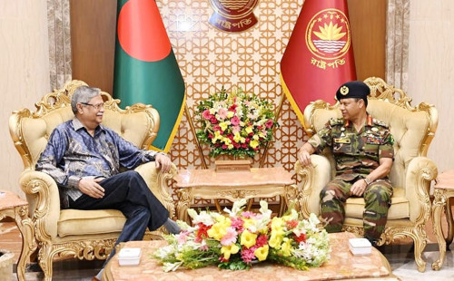 রাষ্ট্রপতির সাথে সেনাবাহিনী প্রধানের বিদায়ী সাক্ষাৎ 