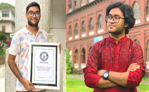 ফুটবল ট্যাপ করে গিনেস বুকে নাম লেখালেন ঢাবি শিক্ষার্থী 