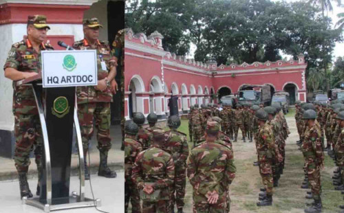 গৌরীপুর আর্মি ক্যাম্প পরিদর্শন করলেন সেনাপ্রধান 