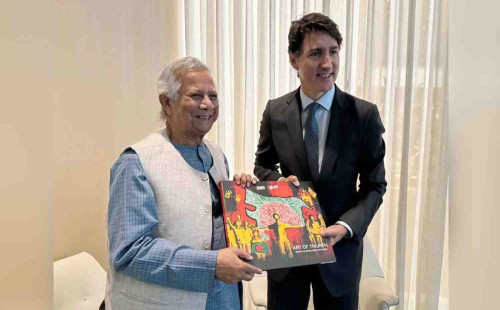 জাস্টিন ট্রুডোর সঙ্গে ড. ইউনূসের সাক্ষাৎ 
